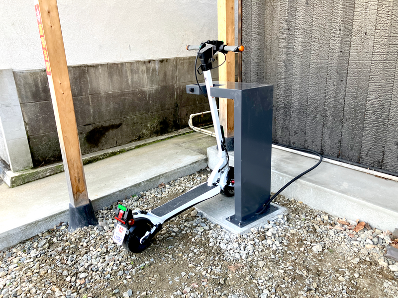 DHC酒造の電動キックボードのポート